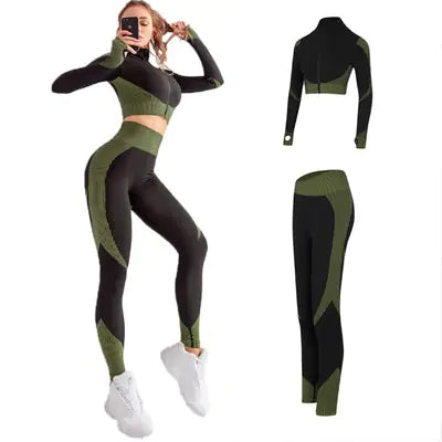 Seamless Yoga Set for Women - Fitness Activewear