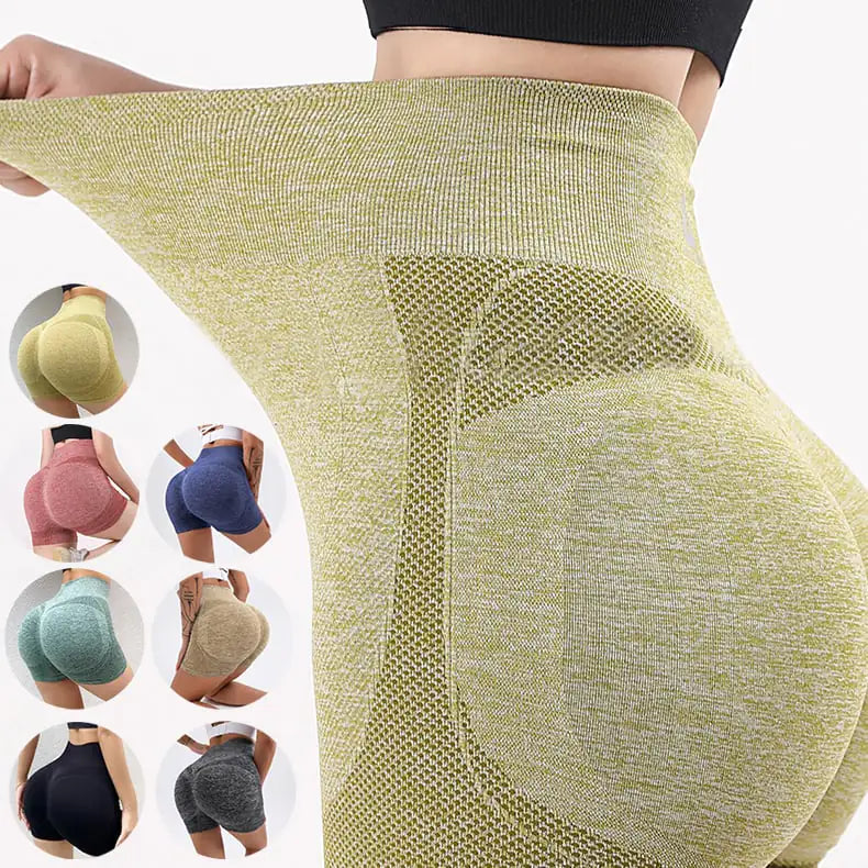 Seamless Yoga Shorts for Women - Butt Lifting Leggings